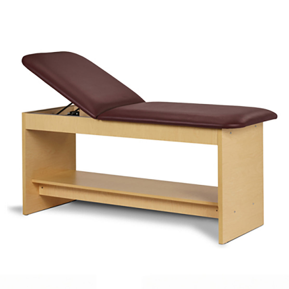 Clinton, Panel Leg Series, Treatment Table with Full Shelf, 72" x 30" x 31" - Specify Color