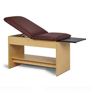 Clinton, Panel Leg Series, Space Saver Exam Table with Shelf - Specify Color
