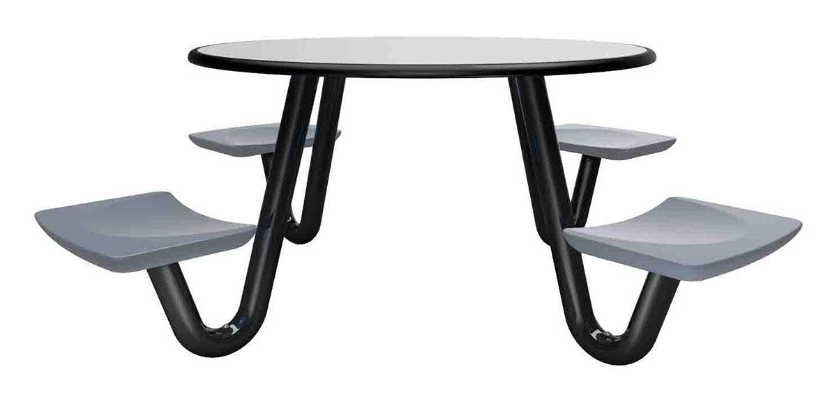 Anchor Table, 4 Blue/Grey Seats, Round, 42"
