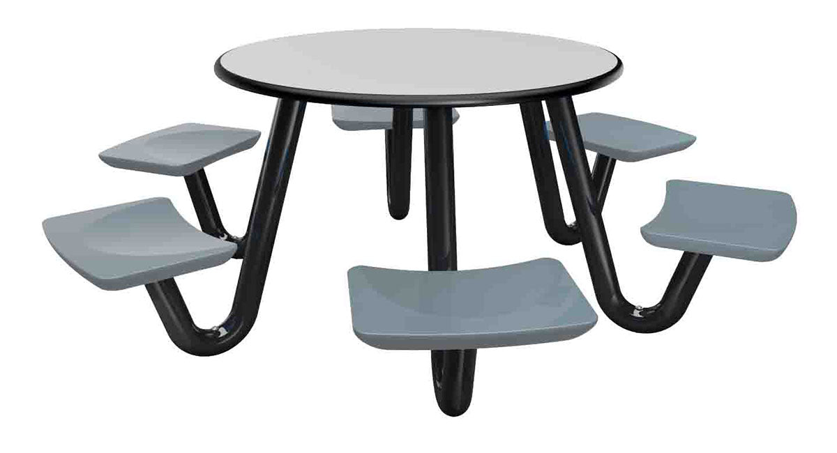Anchor Table, 6 Blue/Grey Seats, Round, 48"