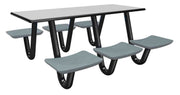 Anchor Table, 6 Blue/Grey Seats, Rectangle, 30" x 72"