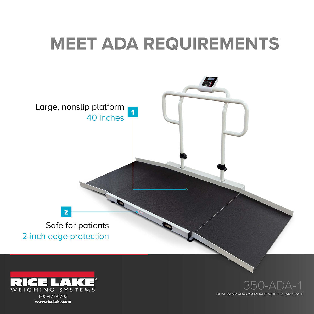 Dual Ramp ADA Compliant Wheelchair Scale