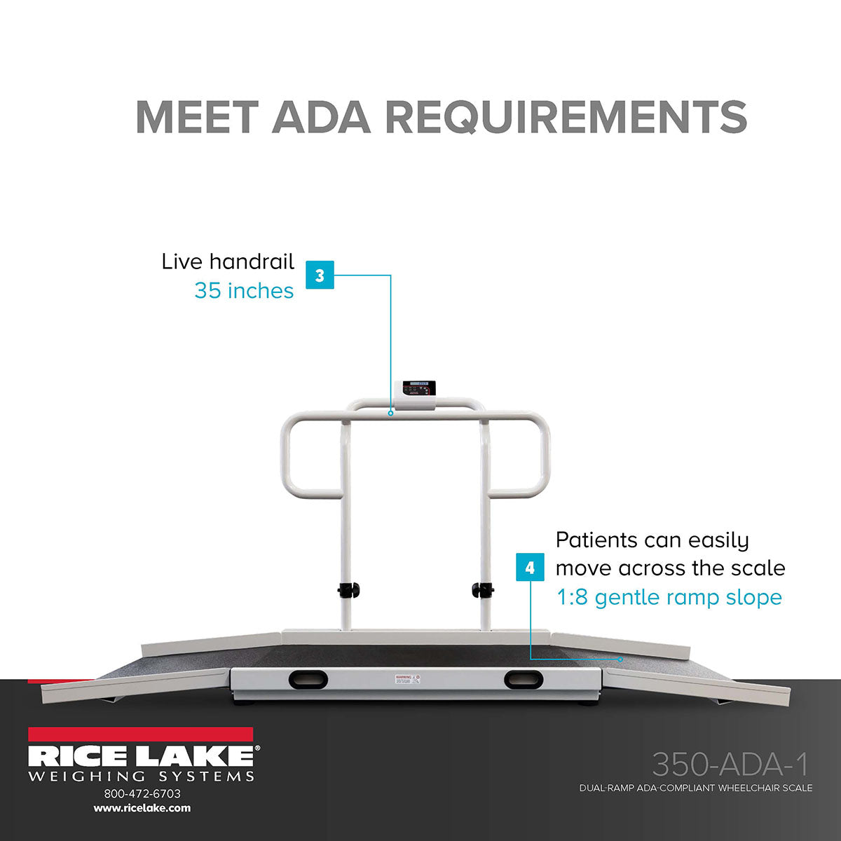 Dual Ramp ADA Compliant Wheelchair Scale