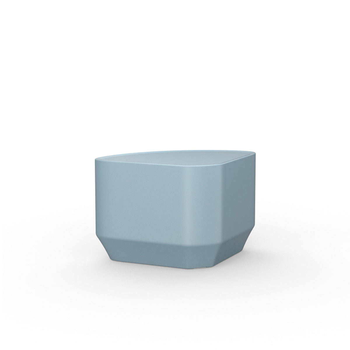Endurance Wedge, Side or End Table, Blue Grey