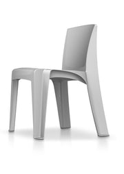 Razorback Stackable Chair, Fog Gray