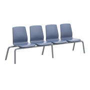 Structured Seating, 1 Seat, No Arms, Bolt Down, Blue Grey