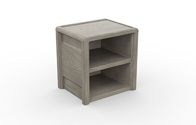 Sequoia Molded Nightstand, Wood Grain, Coastal Driftwood
