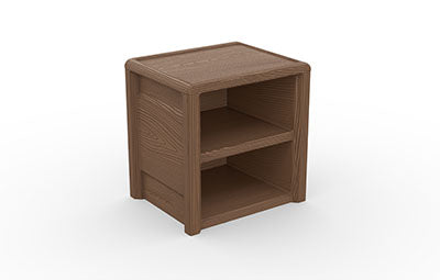 Sequoia Molded Nightstand, Wood Grain, Walnut