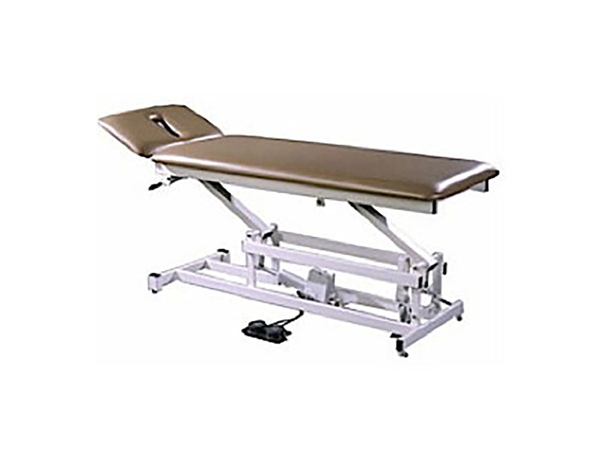 Tri W-G Treatment Table, Motorized Hi-Lo 2 section, 27" x 76", 400 lb capacity, w/ casters - Specify Color