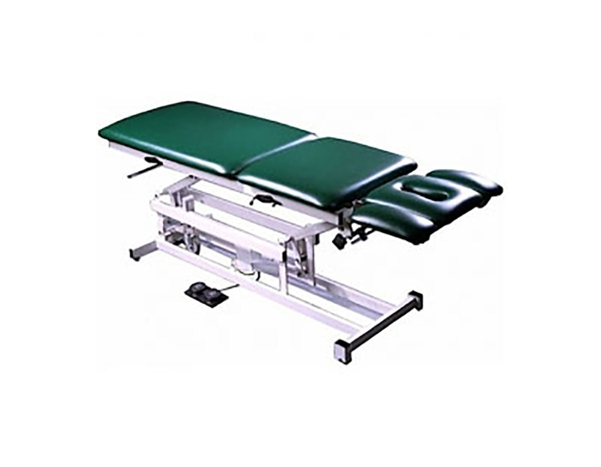 Tri W-G Treatment Table, Motorized Hi-Lo 5 section, fixed center, 27" x 76", w/ casters - Specify Color