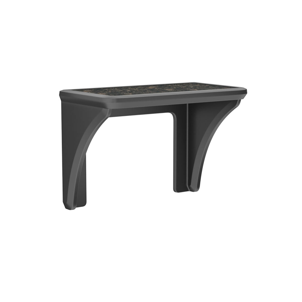 ADA Endurance Desk, Plastic with Laminate Top, Wall/Floor Mounted, Black