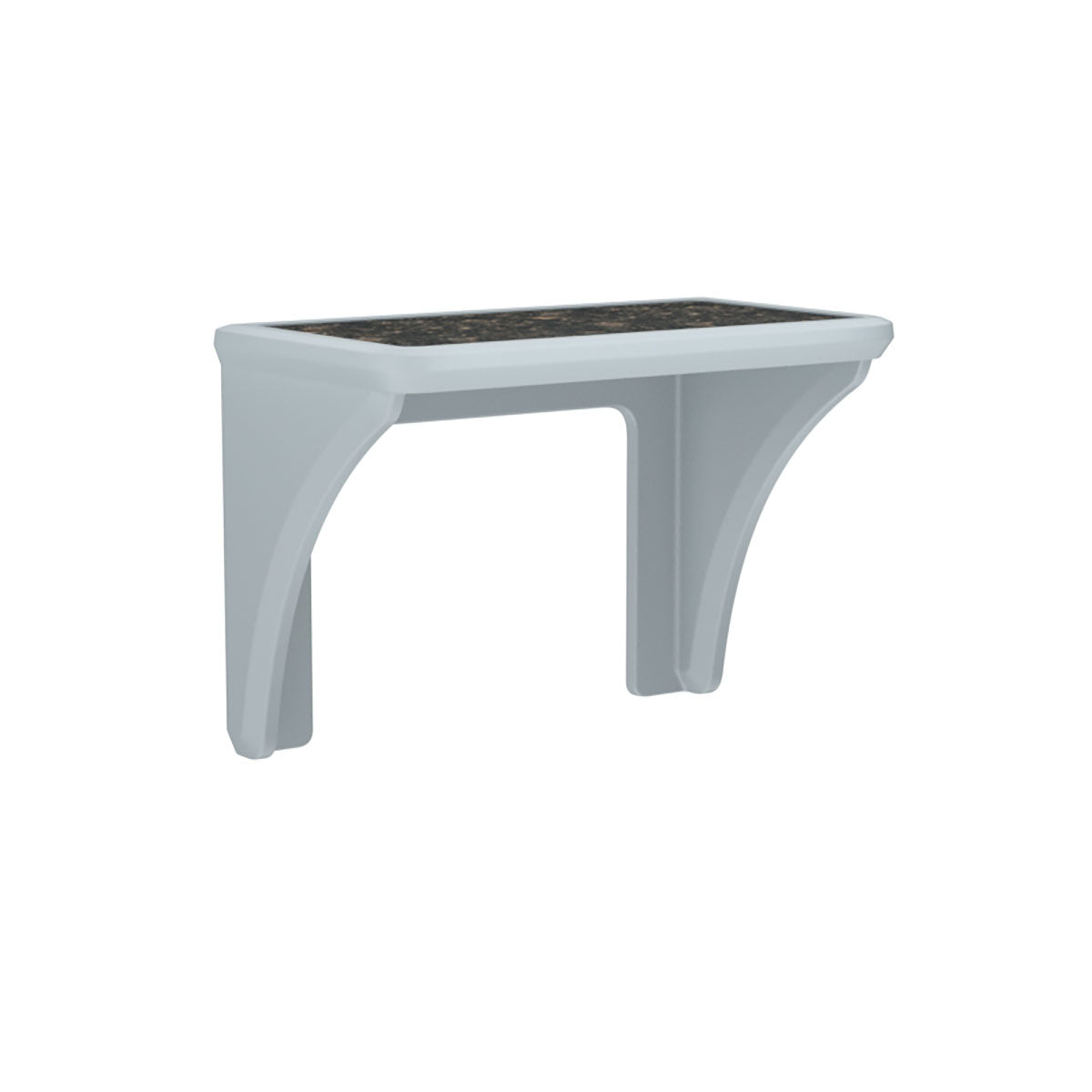 ADA Endurance Desk, Plastic with Laminate Top, Wall/Floor Mounted, Gray
