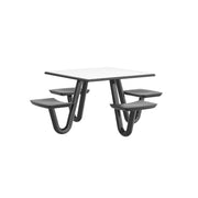 Anchor Table, 4 Black Seats, Square, 42" x 42"