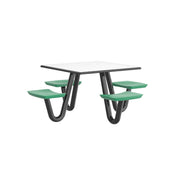 Anchor Table, 4 Green Seats, Square, 42" x 42"