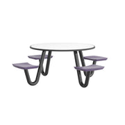 Anchor Table, 4 Indigo Seats, Round, 42"