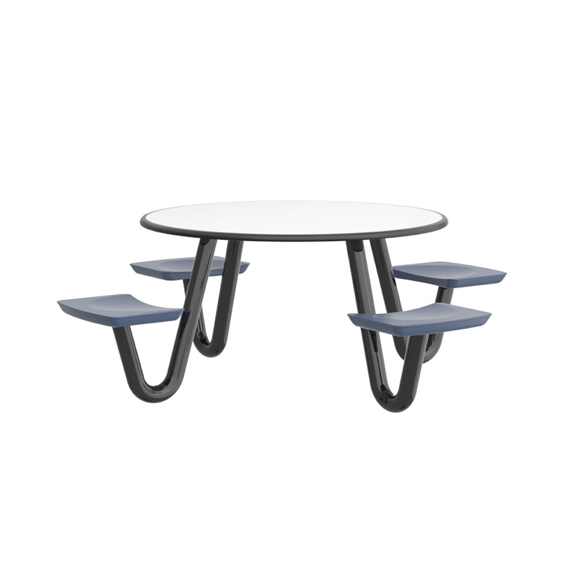 Anchor Table, 4 Midnight Blue Seats, Round, 42"