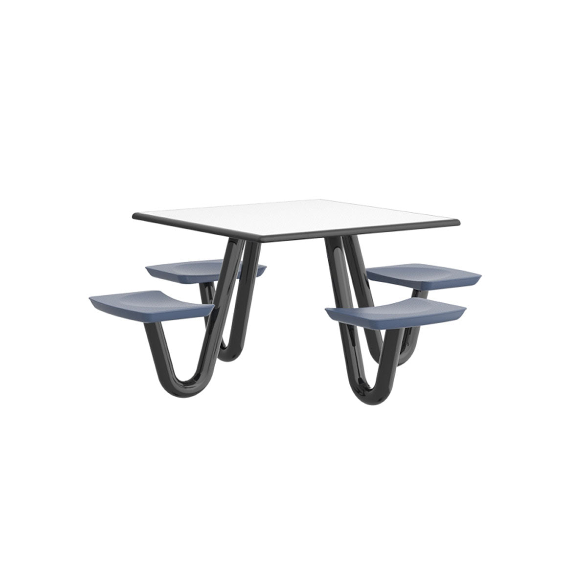 Anchor Table, 4 Midnight Blue Seats, Square, 42" x 42"