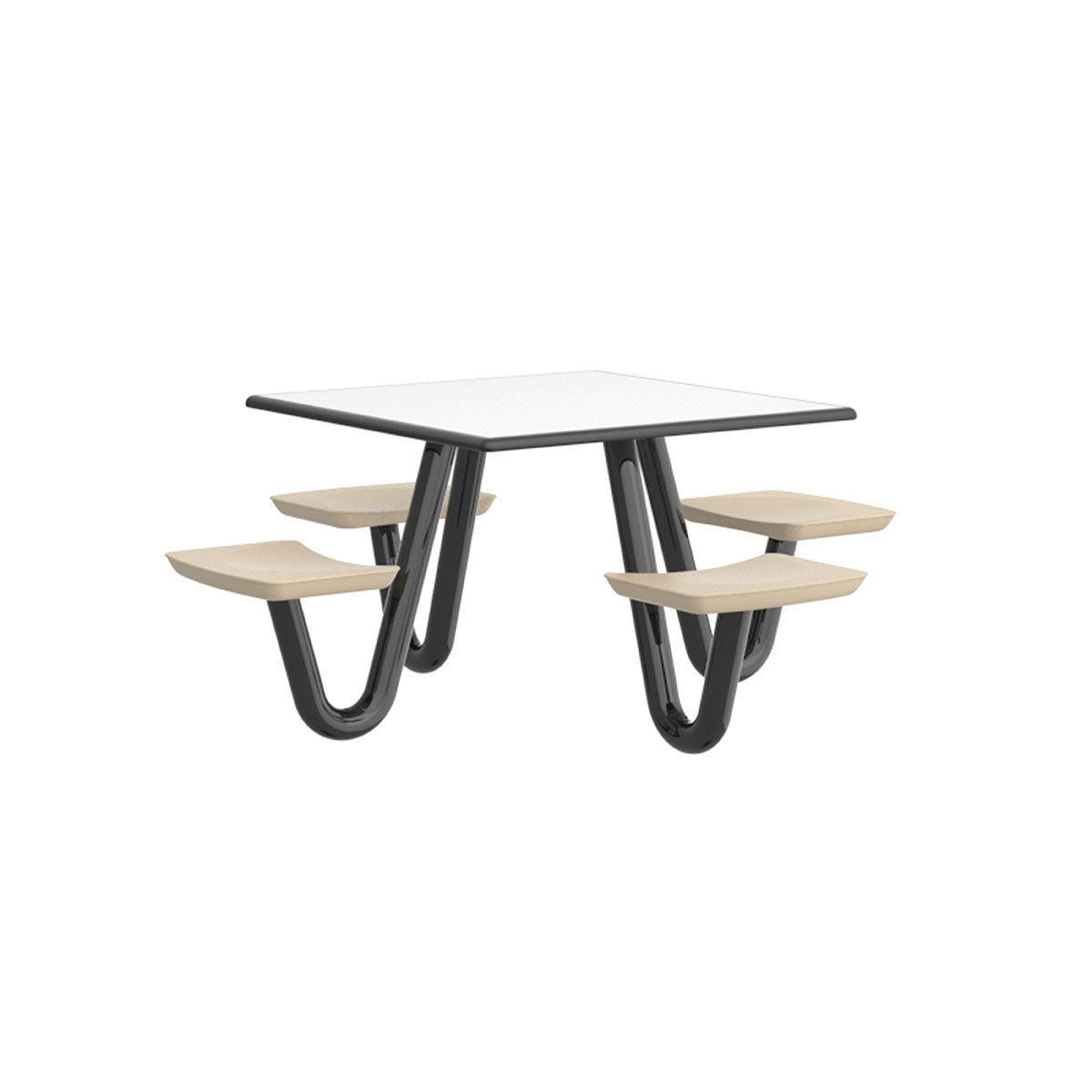 Anchor Table, 4 Sand Seats, Square, 42" x 42"