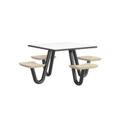 Anchor Table, 4 Sand Seats, Square, 42" x 42"