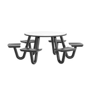Anchor Table, 6 Black Seats, Round, 48"