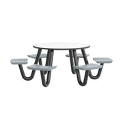 Anchor Table, 6 Gray Seats, Round, 48"