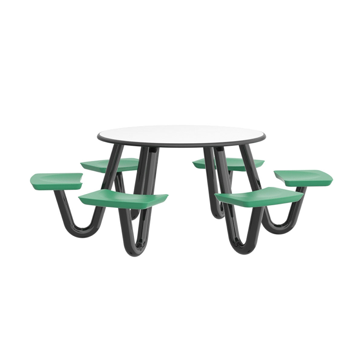 Anchor Table, 6 Green Seats, Round, 48"