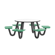 Anchor Table, 6 Green Seats, Round, 48"
