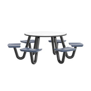 Anchor Table, 6 Midnight Blue Seats, Round, 48"