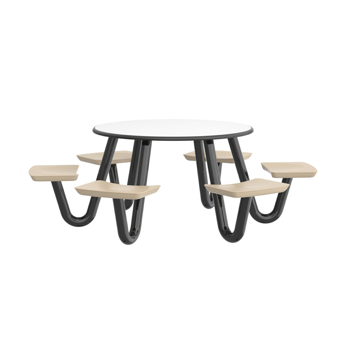 Anchor Table, 6 Sand Seats, Round, 48"