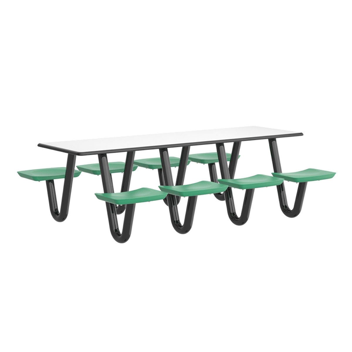 Anchor Table, 8 Green Seats, Rectangle, 30" x 96"