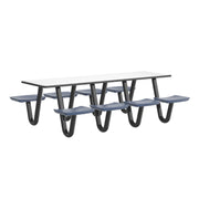 Anchor Table, 8 Midnight Blue Seats, Rectangle, 30" x 96"