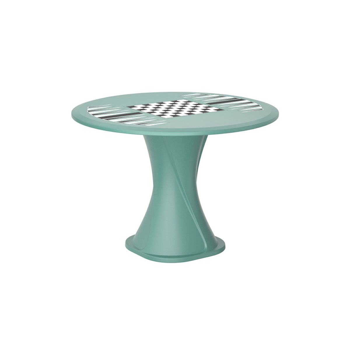 Endurance 42" Cascade All Plastic Table - Aqua with Game Top