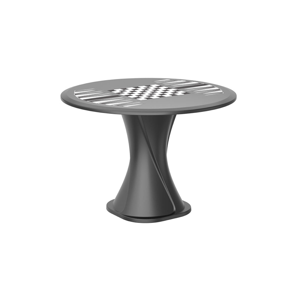 Endurance 42" Cascade All Plastic Table - Black with Game Top