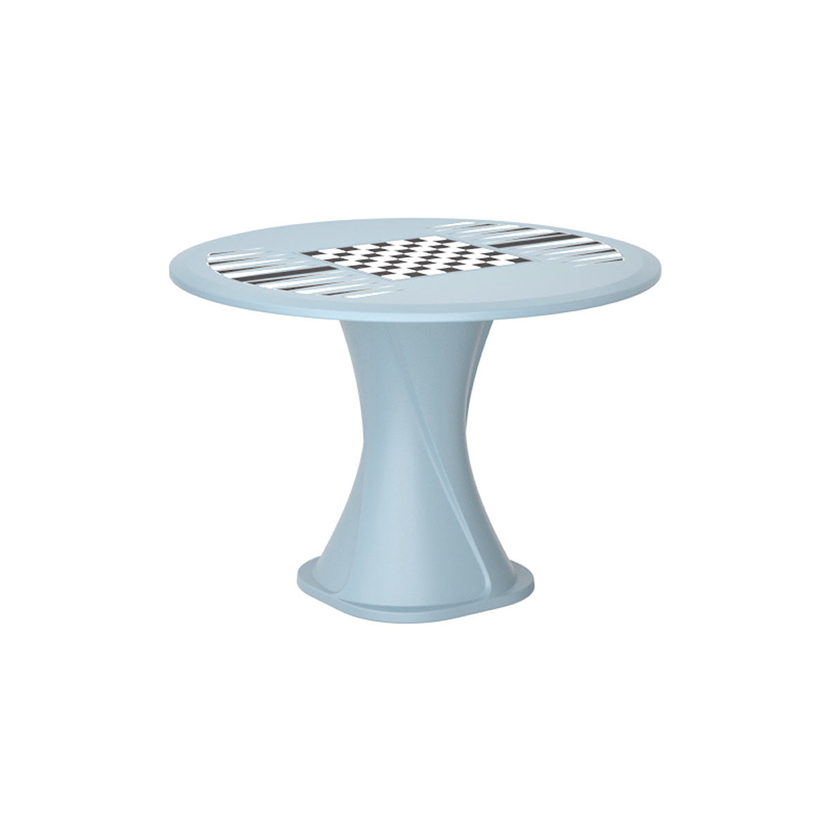 Endurance 42" Cascade All Plastic Table - Blue Grey with Game Top
