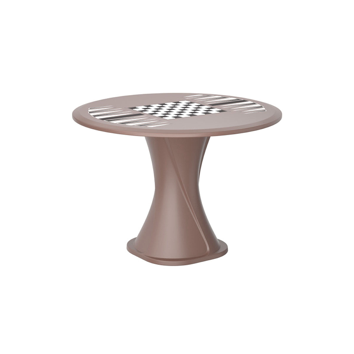 Endurance 42" Cascade All Plastic Table - Brown with Game Top