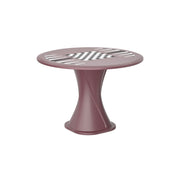 Endurance 42" Cascade All Plastic Table - Burgundy with Game Top