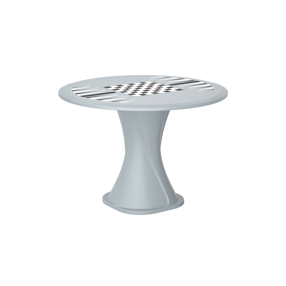 Endurance 42" Cascade All Plastic Table - Gray with Game Top