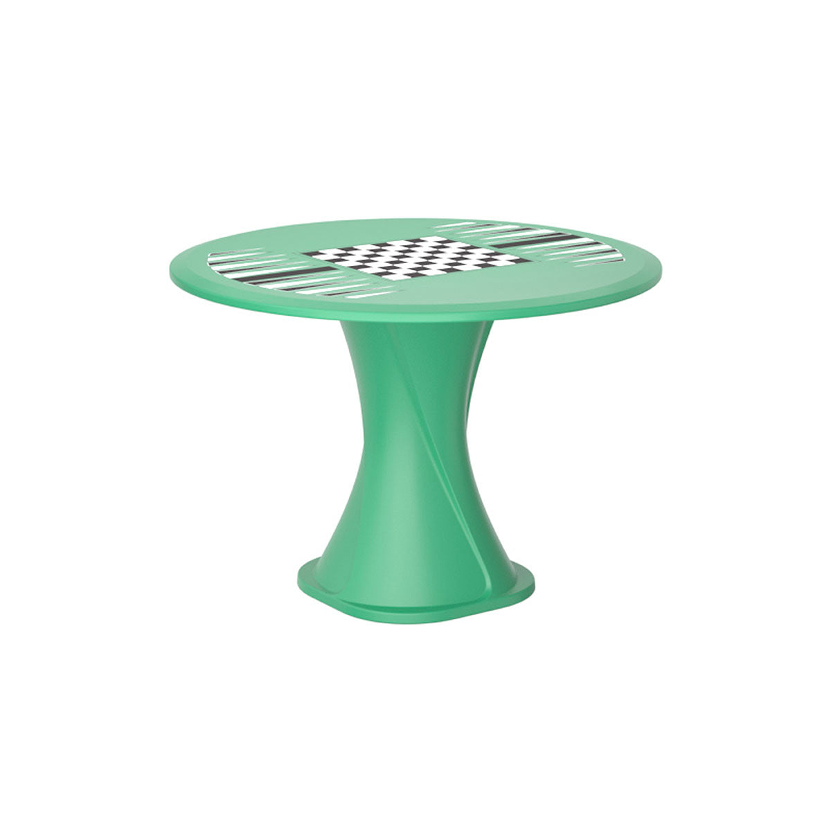 Endurance 42" Cascade All Plastic Table - Green with Game Top