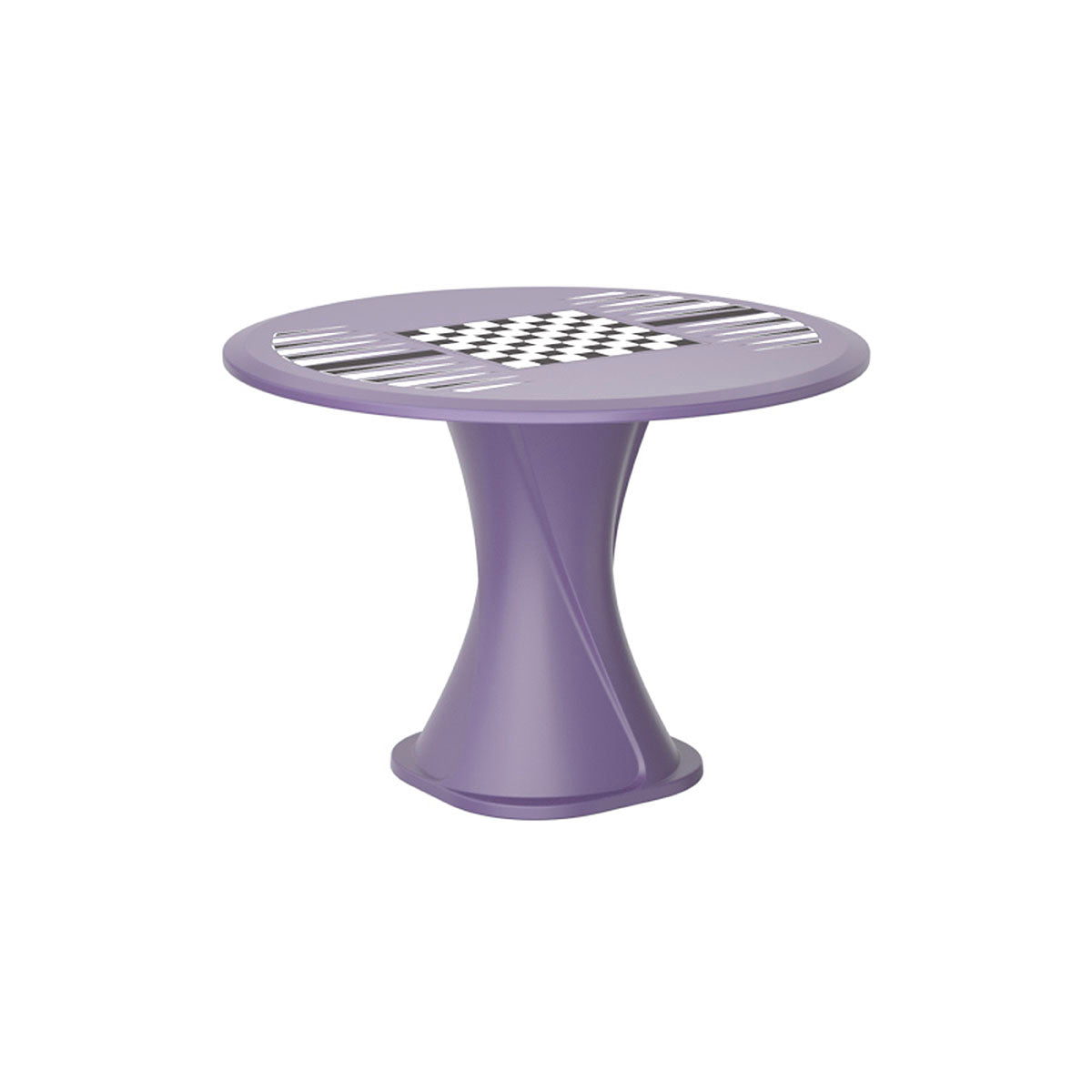 Endurance 42" Cascade All Plastic Table - Indigo with Game Top