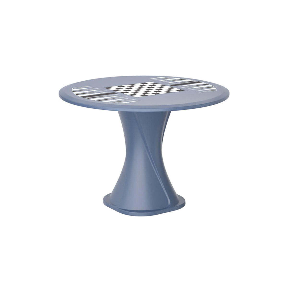 Endurance 42" Cascade All Plastic Table - Midnight Blue with Game Top