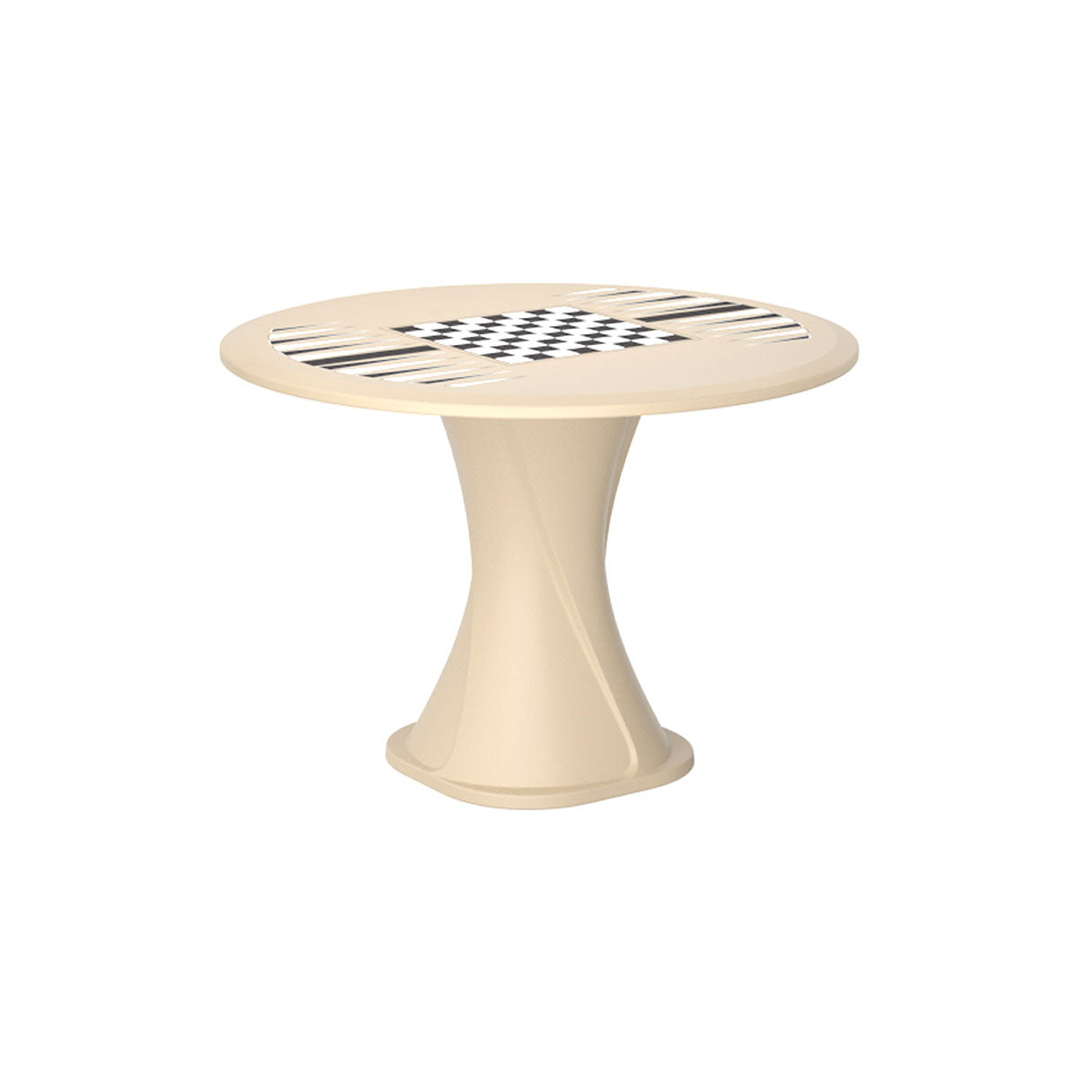 Endurance 42" Cascade All Plastic Table - Sand with Game Top
