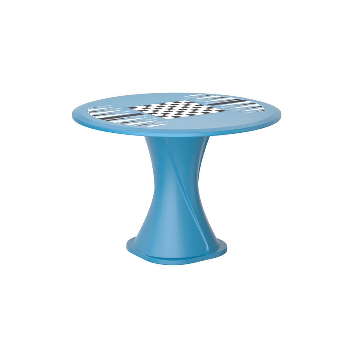 Endurance 42" Cascade All Plastic Table - Slate Blue with Game Top