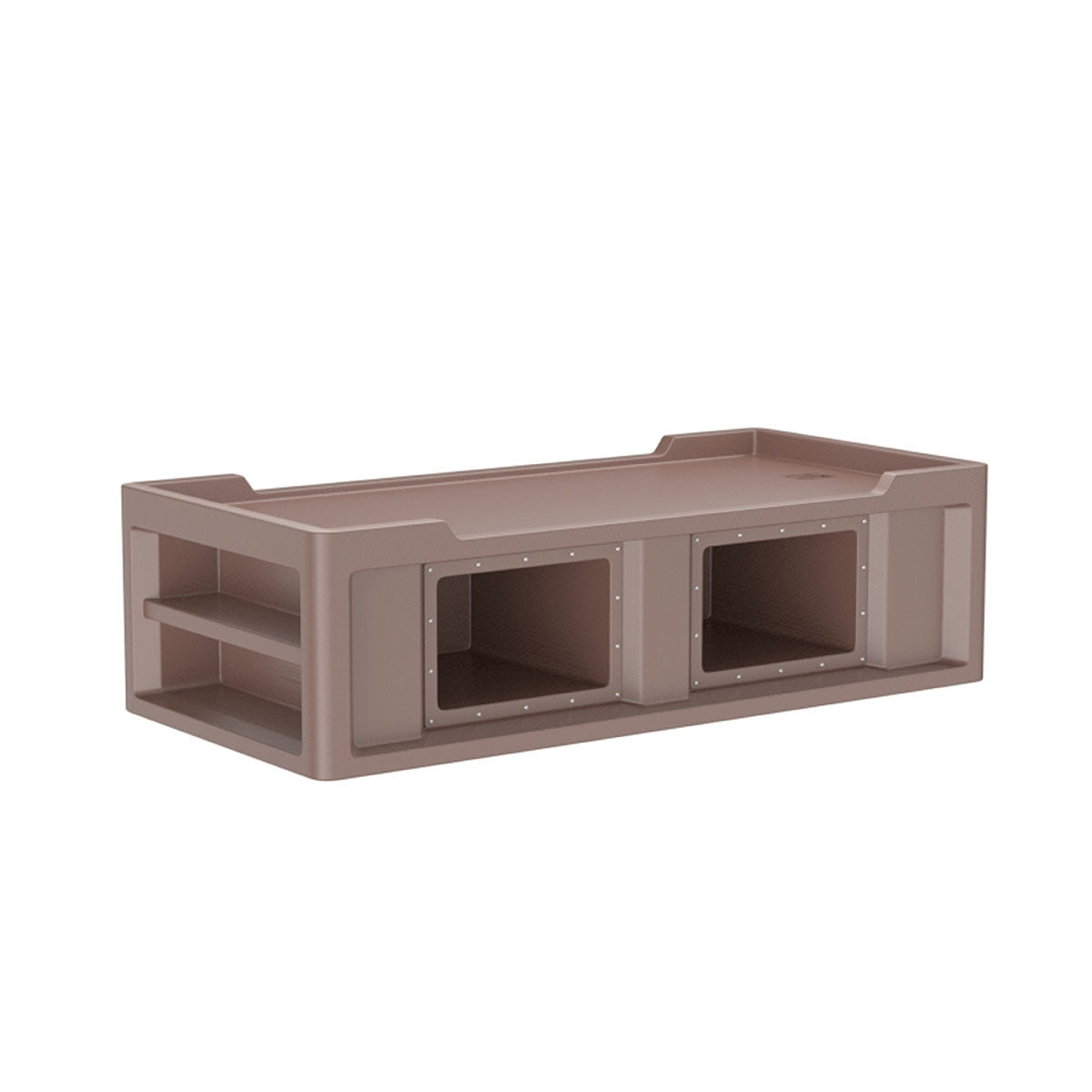 Endurance Bed 2.1 with side storage compartments, Brown