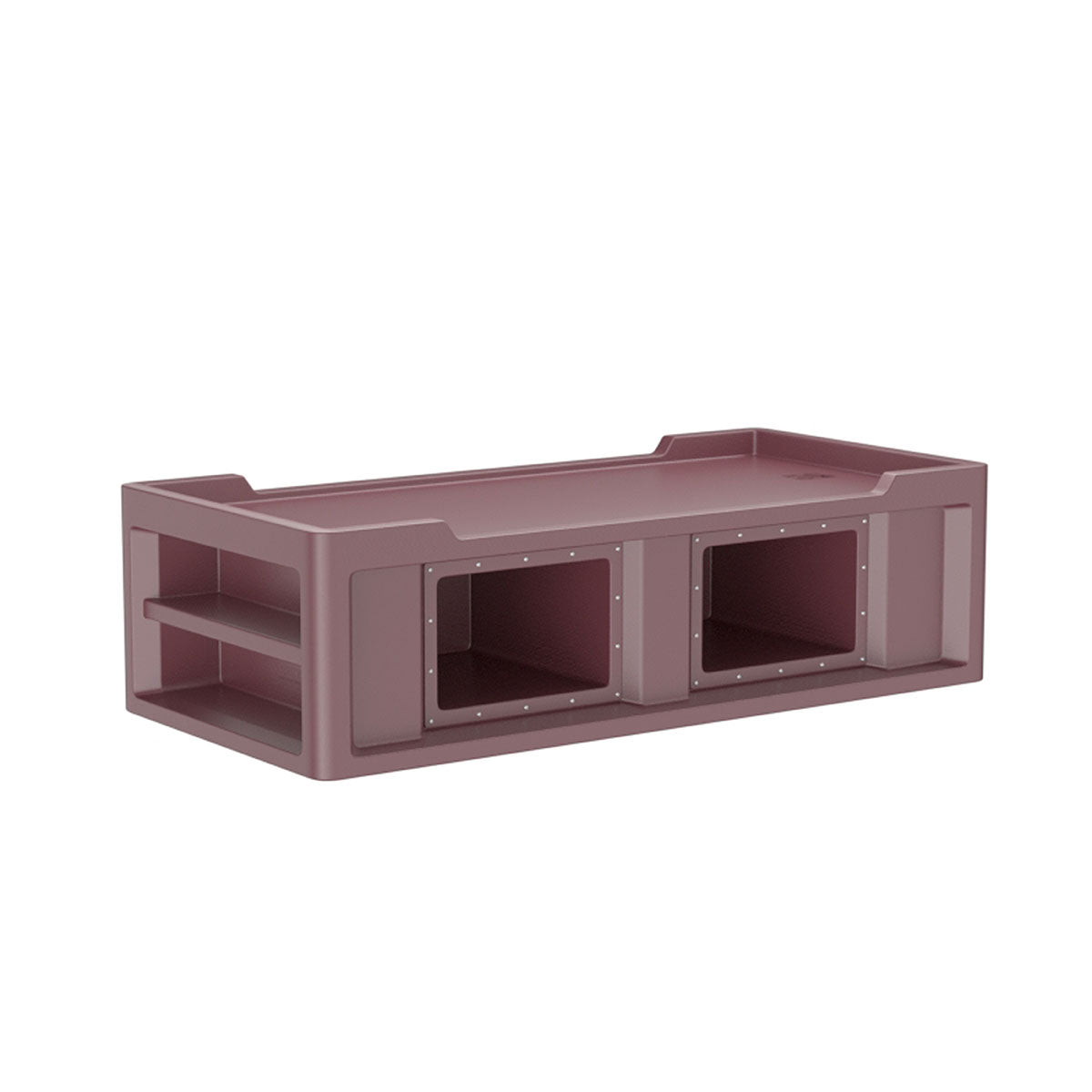 Endurance Bed 2.1 with side storage compartments, Burgundy