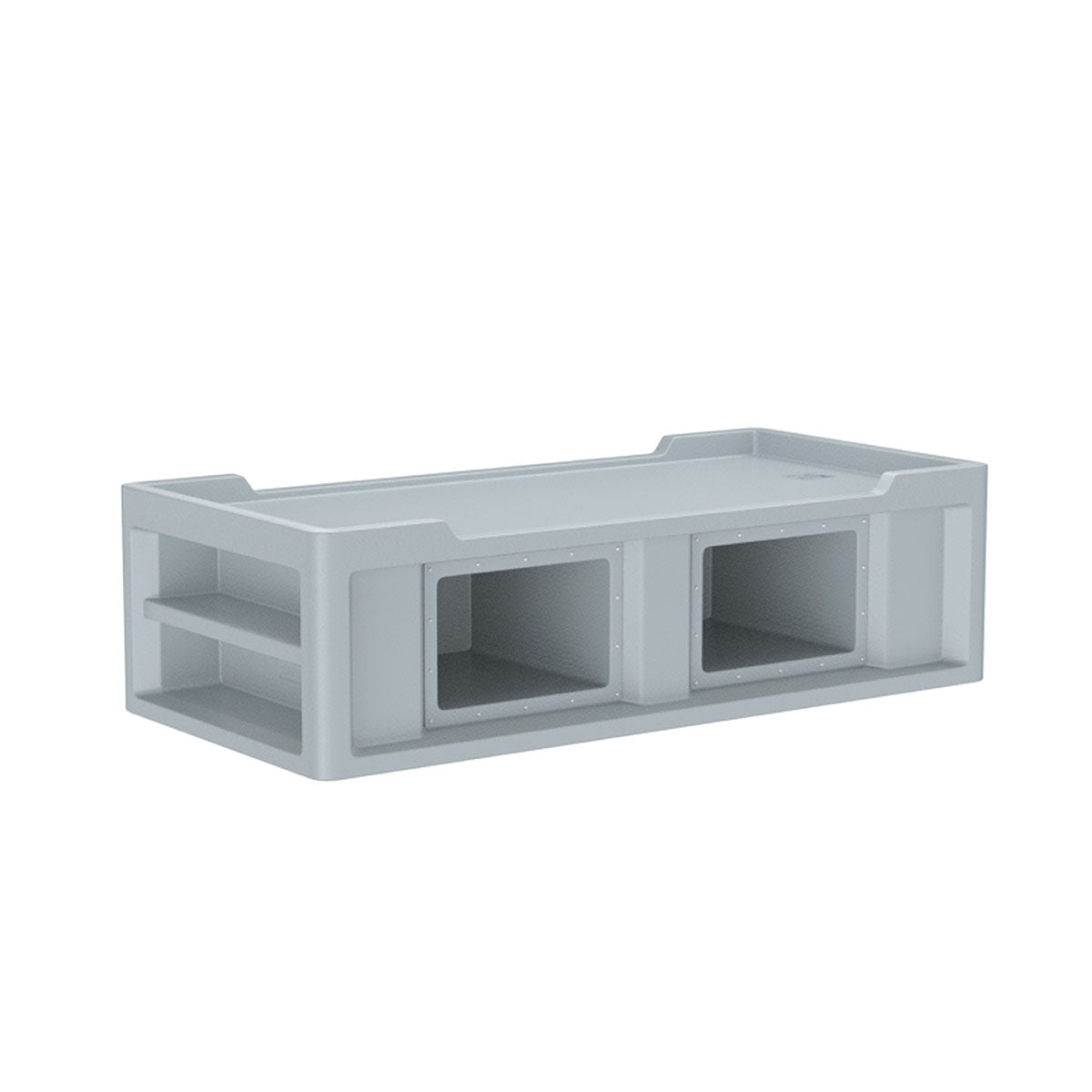 Endurance Bed 2.1 with side storage compartments, Gray