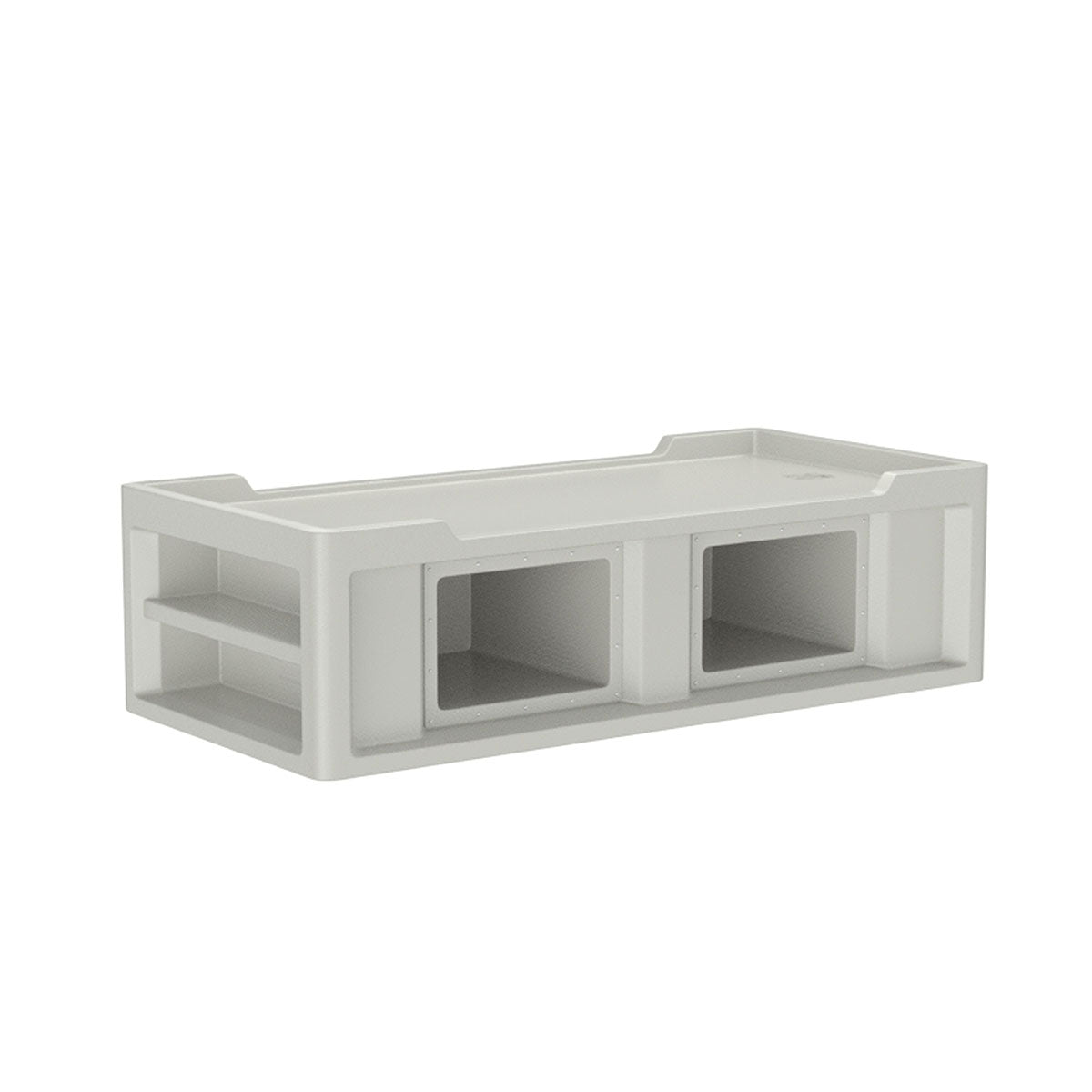 Endurance Bed 2.1 with side storage compartments, Stone Gray