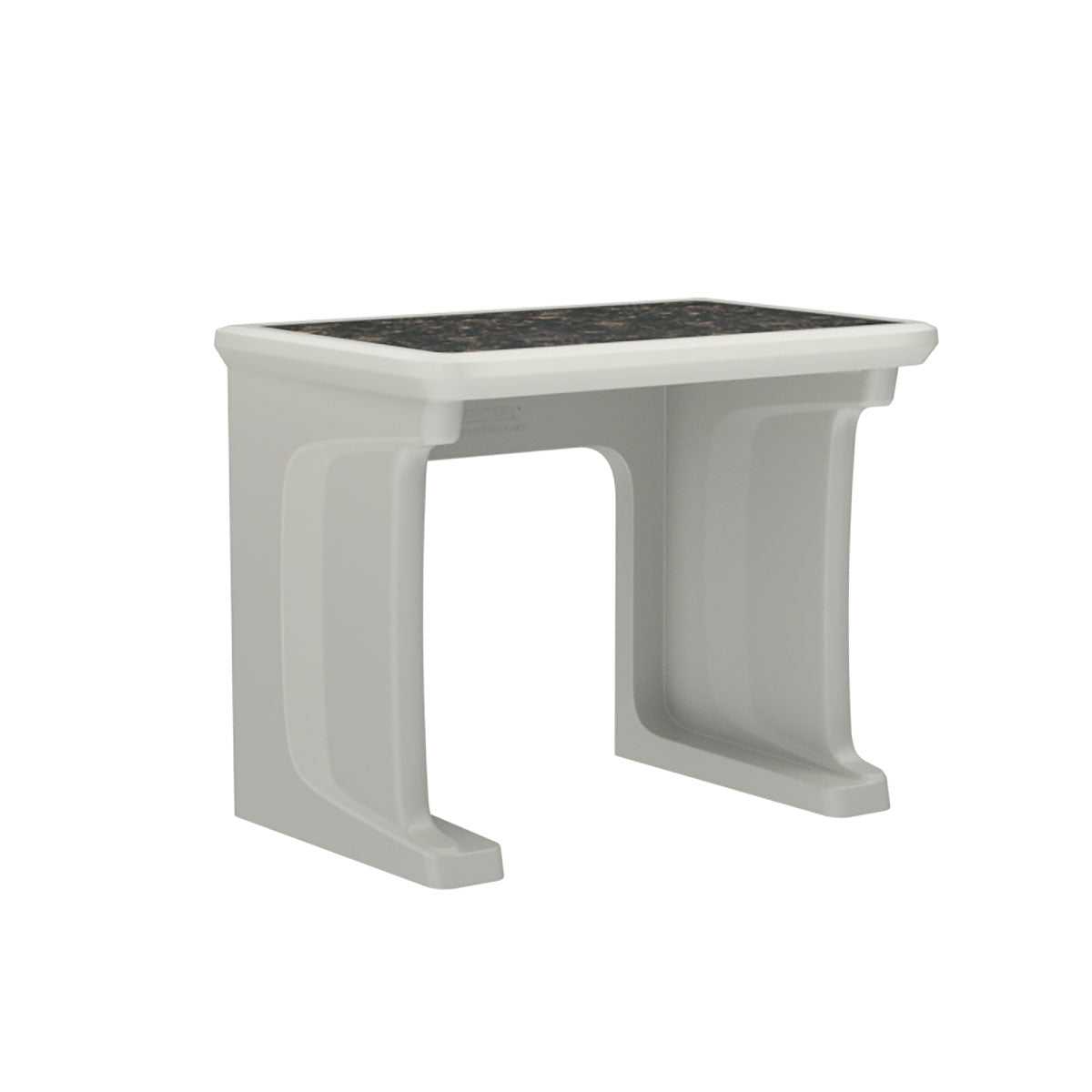 Endurance Desk, All plastic, Laminate Top, Standing/floor Mount, Stone Gray