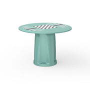 Endurance Round Base Table, 42" Round Top, Game Top, Aqua