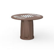 Endurance Round Base Table, 42" Round Top, Game Top, Brown