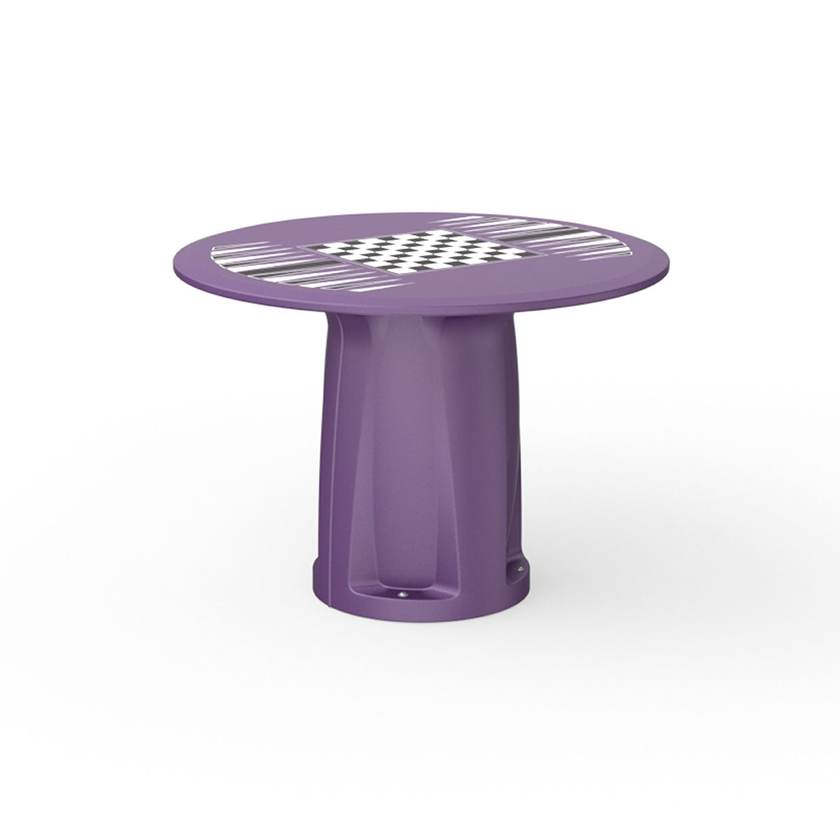 Endurance Round Base Table, 42" Round Top, Game Top, Indigo